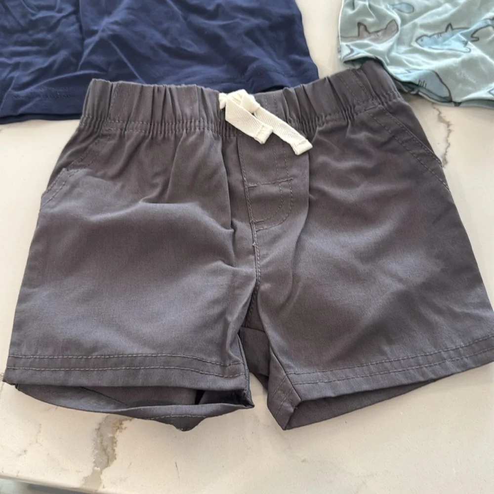 Carters two piece set Henley shirt shorts baby boy 9m nwt